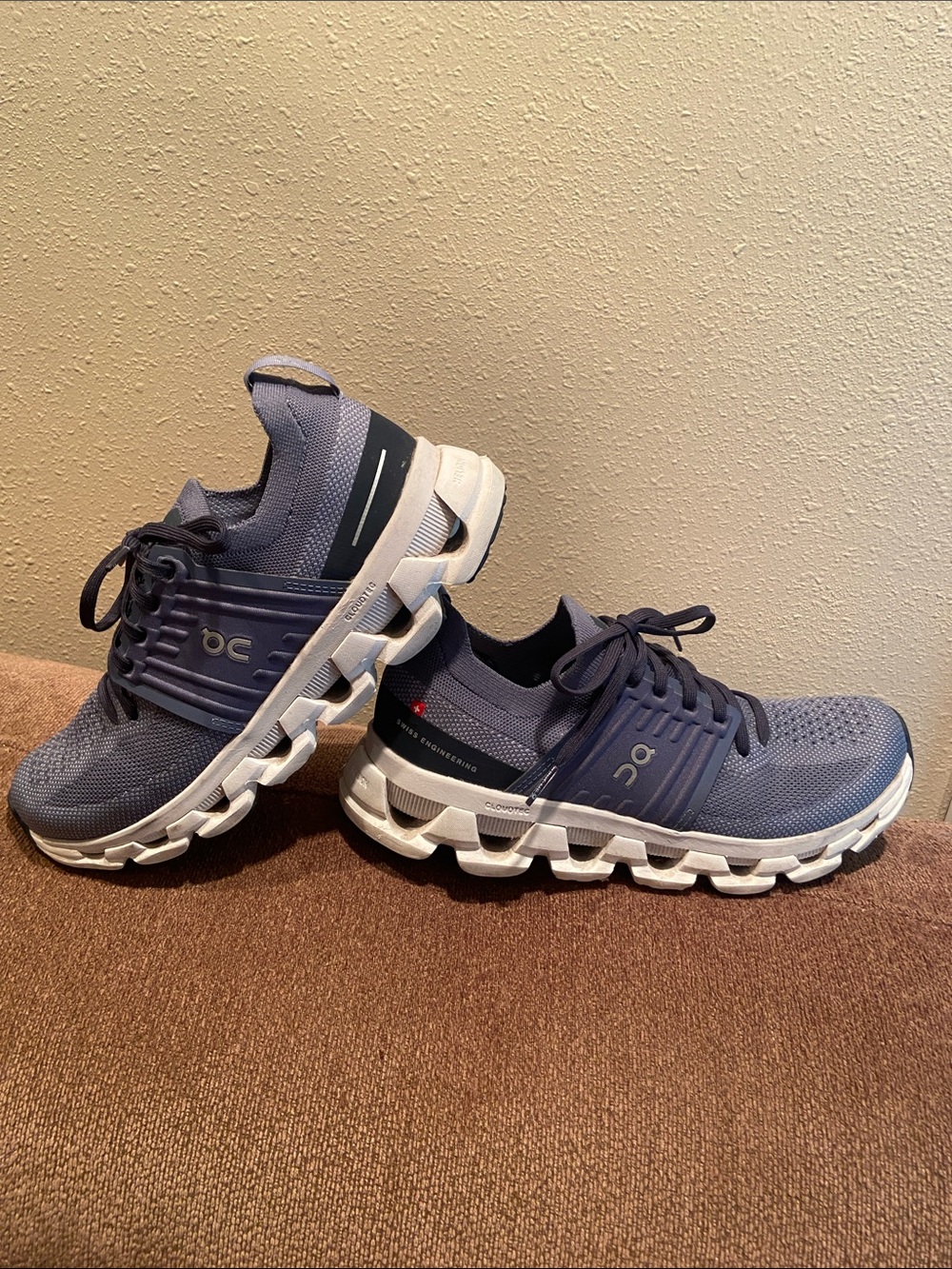 On Running Women’s Cloudrunner Sneakers in Navy and White